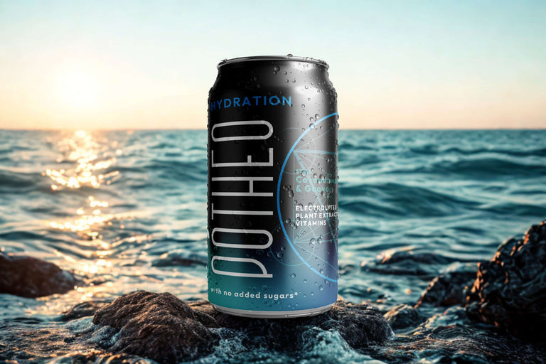 natural functional drink potheo hydration with coconut water electrolytes adaptogens and vitamins